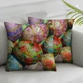 thumbnail image 2 of WERPE  Easter Pillow Case Colorful Eggs Flowers Leaves Polka Dot Circles On Eggshell Pillow Cover Decorative Square Cushion Accent &nbsp;2pc, 2 of 6