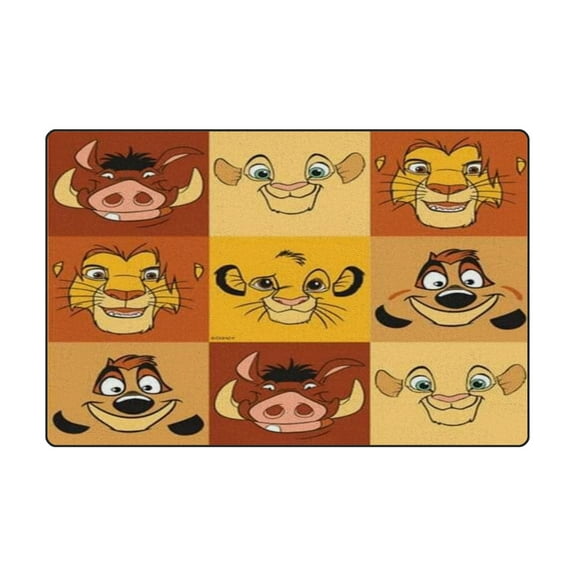 The Lion King 15.7*23.6IN Home Decor Rugs Non-Skid Indoor Carpet, Durable Crystal Velvet Living Room Sofa Floor Mat