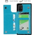 thumbnail image 2 of Galaxy A71 Wallet Case with RFID Blocking Card Holder,Premium PU Leather Double Magnetic Buttons Stand Flip Wrist Lanyard Strap Back Cover Case for Samsung Galaxy A71 6.7 Inch,Blue, 2 of 17