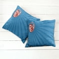 thumbnail image 6 of Ambesonne Blue Throw Pillow Cover 2 Pack, Pop Art American Football, 18", Orange Blue Azure Blue, 6 of 7