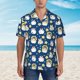 thumbnail image 2 of Fotbe Star Penguin Camisa Hawaiana para Hombre Unisex – Camisa Casual de Verano con Botones de Manga Corta de Algodón y Lino,Large, 2 of 7
