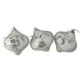 thumbnail image 2 of Northlight 3ct Beaded Shatterproof Christmas Onion Ornament Set 3" - Silver/White, 2 of 3