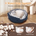 thumbnail image 5 of Anyask Round Soft Cat Beds for Small Indoor Cats Dog Up to 15 lbs, Blue 20"x19"x6", 5 of 8