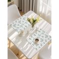 thumbnail image 5 of Daisy Placemats Set of 4, Spring Eucalyptus Leaves Flowers Botanical Gray Plaid Placemats for Dining Table, Place Mats for Kitchen Tabletop, Waterproof Wipeable Dining Table Mats Set, 5 of 9
