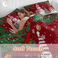 thumbnail image 4 of Christmas Snowman Comforter Set Queen Size, Classic Winter Christmas Tree Red Soft Bedding Set for Man Woman, 4 Pieces Duvet Cover Set with Fitted Sheet, 2 Pillowcases, 4 of 9