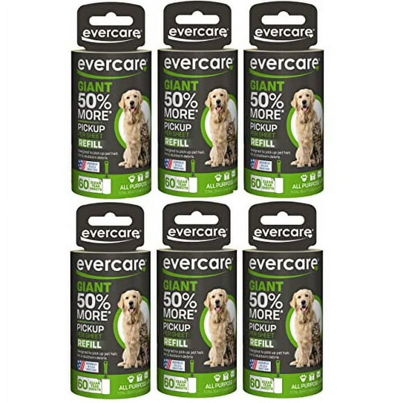 Evercare Giant PET Hair Roller REFILL - 6 Pack