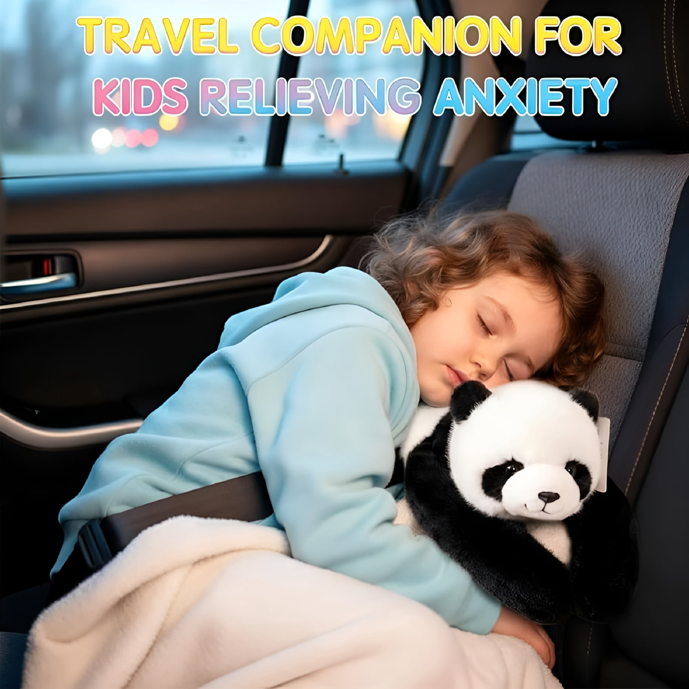 BESTSKY 2026 New Weighted Panda Stuffed Animal,Panda Stuff Soft Washable Comfort Animals Soft Hugging Pillow for Bedroom,Playroom,Bed,Sofa with 3 Size,Fit Kids & Adults