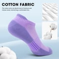 thumbnail image 3 of Loritta 6 Pairs Womens Socks Ankle Casual Low Cut Cushioned Running No Show Socks for Women, Size 6-8, 3 of 6