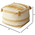 thumbnail image 3 of MOCOFO Unstuffed Tufted Ottoman Tassel Square Pouf Cover - Washable Ottoman Foot Stool for Living Room Home Decor, 3 of 12