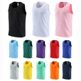 thumbnail image 2 of Camisetas de baloncesto para hombre, camisetas de fútbol para jóvenes, uniformes personalizados en blanco para gimnasio, correr, entrenamiento, camisetas sueltas, trajes, camisetas sin mangas, 2 of 5