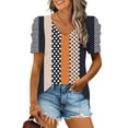 thumbnail image 1 of Fiudx Camisetas para Mujer Mujer Moda Casual Manga Corta Suelta Camiseta Blusa Tops, 1 of 5