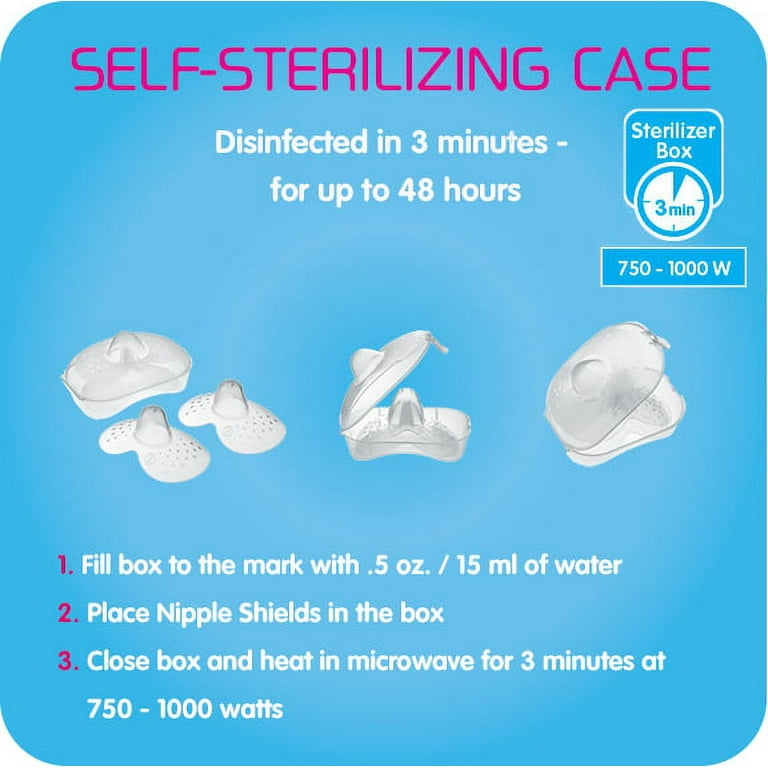 MAM Breastfeeding Nipple Shields with Sterilizing Storage Case