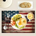thumbnail image 2 of American Flag Eagle Place Mats Set of 6, Table Mats Heat Insulation Non Slip Washable Dining Placemats for Wedding Holiday Party Kitchen Decor 12X18 in, 2 of 6