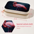 thumbnail image 5 of Flamingo Velvet Portable Travel Organizer with Removable Compartment – Gift Idea, Jewelry Organizer, Storage Box, and Bracelet Holder, 5 of 7