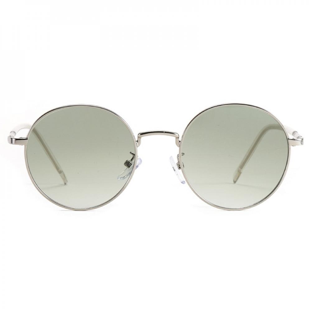 Women Vintage Round Sunglasses Solid and Ocean Color Lens Sun Glasses Brand Design Metal Frame Circle Female Sunglasses - image 1 of 5