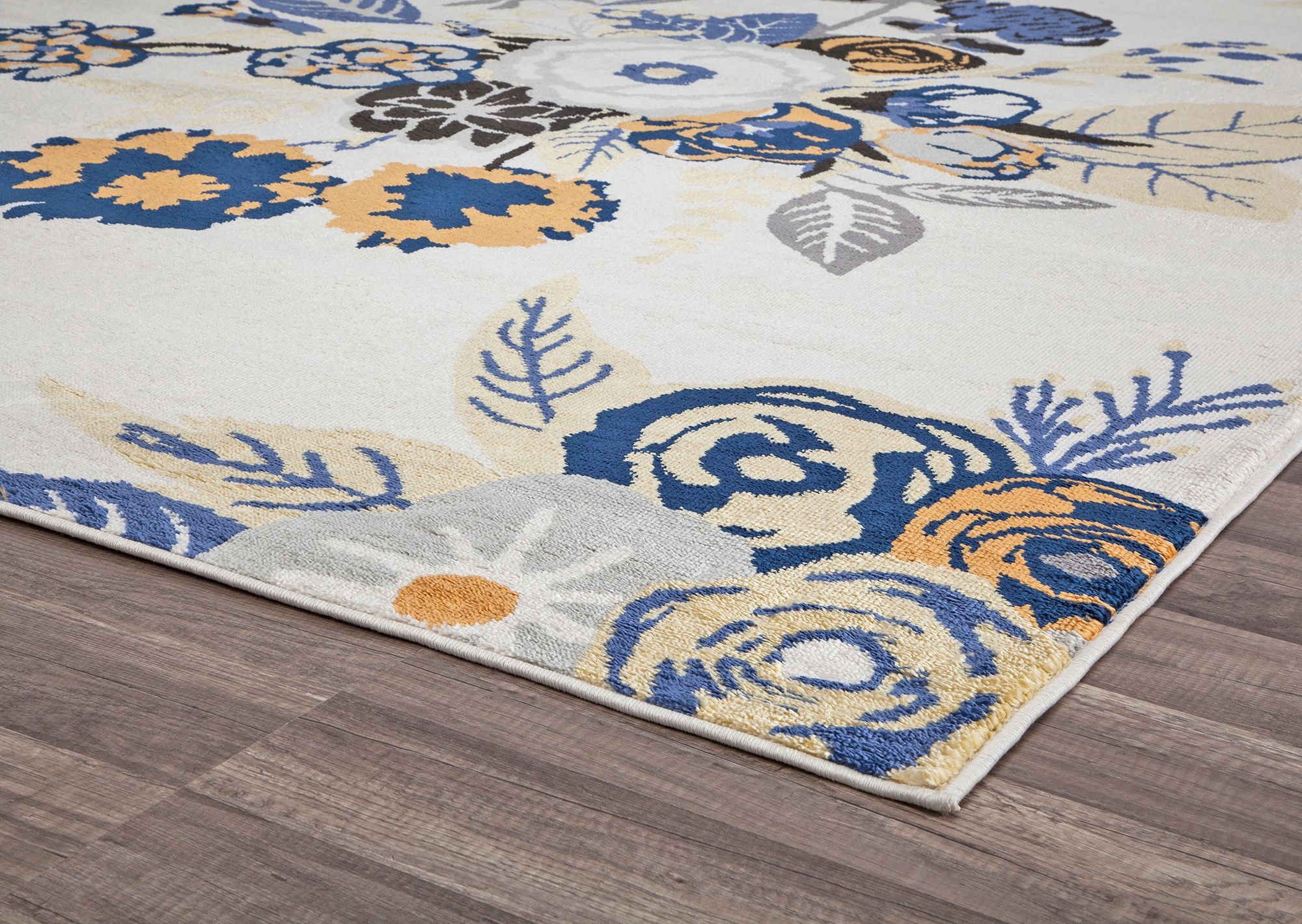 Rugs America Hanna VA40B Rose Garden Ivory Floral Transitional Beige Area Rug, 9'x12'