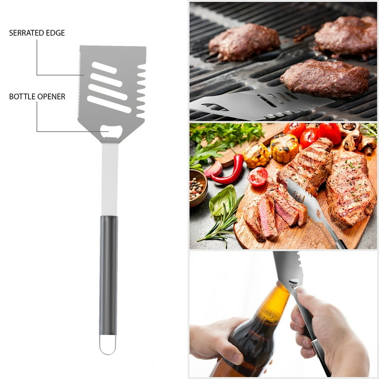 Good Grips Stainless Steel Grilling Tongs Cooking Accessory with Built-In  Bottle Opener