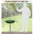 thumbnail image 5 of Garbuildman Upgraded 5-Prong Base Bird Bath with Metal Stake, Detachable Decoration Bowl Spa & Freestanding Birdfeeder for Outdoor Garden, Green, 5 of 8
