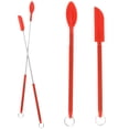 thumbnail image 1 of 1 juego de cucharadas de mini silicona espátula cosmética spatula de belleza de maquillaje telescópico de silicona, 1 of 4