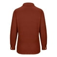 thumbnail image 6 of FAIWAD Womens Long Sleeve Lapel Shirts V Neck Button Down Casual Plus Size Solid Color Trensy Shirts, 6 of 7