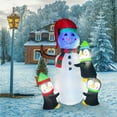 thumbnail image 4 of Amdohai 6FT Christmas Inflatables Penguin & Snowman Shaped LED Blow Up Xmas Inflatable Props With Fixed Stakes Tethers for Outdoor Garden Yard Party Decoration, 4 of 8