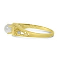 thumbnail image 4 of 10k Yellow Gold Freshwater Cultured Pearl And Diamond Ring, 4 of 8