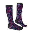 thumbnail image 3 of Balery Purple Butterfly Fun Novelty Socks Men'S Women'S Crew Socks Funny Crazy Novelty Socks Quirky And Cool Socks, 3 of 9