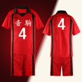 thumbnail image 1 of ¡¡Haikyuu!! Nekoma High School Cosplay disfraz Tetsurou Kuroo Kenma Kozume blanco y rojo Jerseys ropa deportiva uniforme tamaño S-XXXLEscuela secundaria Nekoma1S Deng Xun unisex, 1 of 2