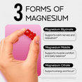 thumbnail image 3 of Selerb Magnesium Glycinate Gummies for Kids & Adults Melatonin Free Magnesium Gummies with Citrate, Malate, B6, D3, Calcium & L-Theanine for Sleep, Bone & Muscle Magnesium for Kids 60 Gummies, 3 of 10