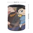 thumbnail image 2 of Ranking de Reyes-theme Cylinder Pen Holder Pencil Organizer with Flannel Lining PVC Leather Material Cardboard Base for study work 10*8CM, 2 of 6