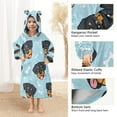 thumbnail image 4 of Wearable Blanket with Sleeves and Pocket Oversized Hooded Sweatshirt 3-14 YR Cartoon Dog Faces and Bones M, 4 of 7