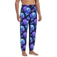 thumbnail image 4 of Kdxio Flower Happy Skull Pattern Joggers,Sweatpants for Men with Pockets-Small, 4 of 5