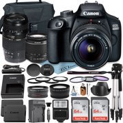 Canon EOS 4000D / Rebel T100 Appareil Photo Reflex Numérique avec Objectif 18-55mm & Tamron AF 70-300mm + 2 Cartes Mémoire SanDisk 64 Go + Étui + Trépied + Grand Angle + Ensemble d'Accessoires ZeeTech