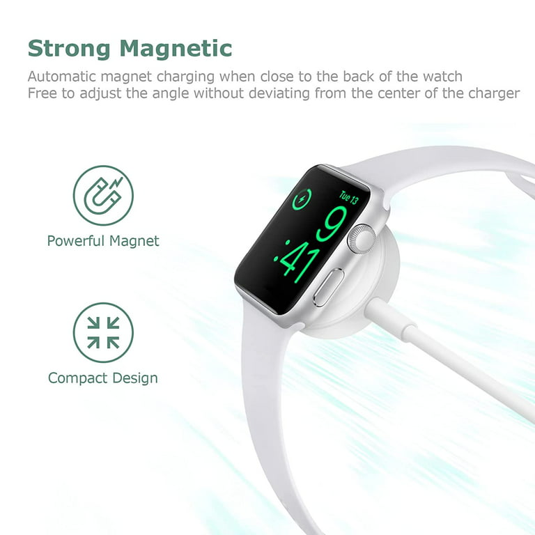 for Apple Watch Charger Cable 1 Pack Magnetic Wireless Portable Fast Charging Cable Compatible with All Apple Watch Series 7 6 SE 5 4 3 2 1/45mm 44mm