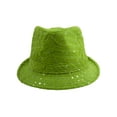 thumbnail image 2 of Top Headwear Womens Glitter Sparkle Fedora Hat - Lime Green, 2 of 4