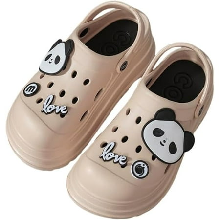 Women s Platform Clogs Slip On Slides Shoes Beach Sandals Gardener Clog Hight Heels Mule Slippers Garden Shoes DIY Cartoon Accessories Sandals
