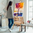 thumbnail image 6 of Professional H-Frame Beechwood Artist Easel with Storage Drawer, Adjustable Height & Angle for Oil Painting, Sketching, Watercolor, and Studio Art, 6 of 9