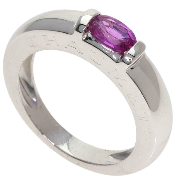 Pre-Owned Chaumet Joia Pink Sapphire Ring in 18K White Gold for Women