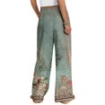 thumbnail image 5 of kaondbfi Dress Pants Women Petite High Waisted Wide Leg Summer Beach Vacation Women's Pants Casual Trousers, 5 of 8