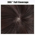 thumbnail image 4 of Zhuge Invisible Seamless Thin Hair Topper, 3D Up Bangs Hairpiece for Natural Coverage, Brownish Black, 4 of 4