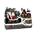 thumbnail image 1 of Casa luminosa navideña, artesanías rústicas, miniatura de resina, casa musical navideña para Papá Noel, 1 of 9