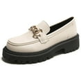 thumbnail image 5 of CHICVOMEY Classic Women Loafers Platform Chunky Heel Loafers with Arch Support Lug Sole Slip on Loafers Dressy Shoes Work Loafers for Office Business, 5 of 8