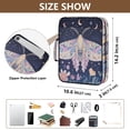 thumbnail image 3 of Haosy Accordion File Organizer Zipper Binder 500 Sheet 6-Tab Expanding File Folder Multi-Pocket 1.2 Inch 3 Ring Moth Moon Flower, 3 of 7