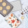 thumbnail image 5 of Yayeee Pot Holders Kitchen Heat Resistant with Pocket 7"x9.8" Cotton Oven Cooking Hot Pads, Hand Drawn Autumn Leaves, 5 of 7