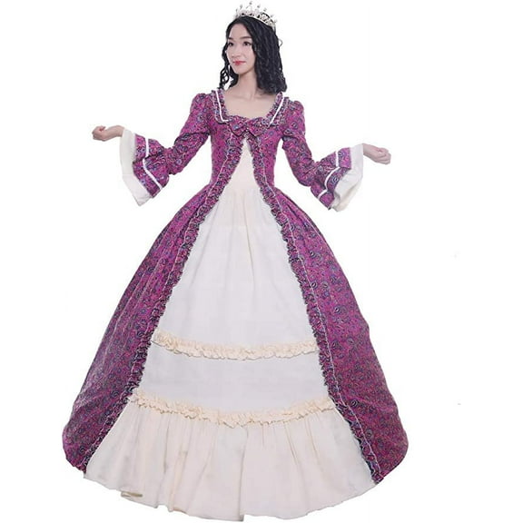 KEMAO Rococo Baroque Marie Antoinette Dresses 18th Century Renaissance Historical Period Costumes Gown For Women