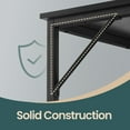 thumbnail image 3 of LEDREM 39.4" Computer Gaming Desk, Small Space Office Desk with Metal Frame, 110 lb Capacity, Industrial Style, Black with Wood Grain, 3 of 5