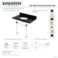 thumbnail image 4 of Kingston Brass KVPK3630KA1 Templeton 36" Black Granite Console Sink with Acrylic Legs (8-Inch, 3-Hole), Black Granite/Polished Chrome, 4 of 4