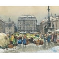 thumbnail image 2 of Franz Poledne 24x20 Gold Ornate Framed and Double Matted Museum Art Print Titled - The Vegetable Market Am Hof, 2 of 4