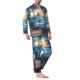 thumbnail image 2 of Fotbe Ocean View Bedroom Pijama de Hombre con Estampado de Manga Larga, Conjunto de 2 Piezas, Ropa de Dormir Suave y Cómoda con Bolsillos-Large, 2 of 7