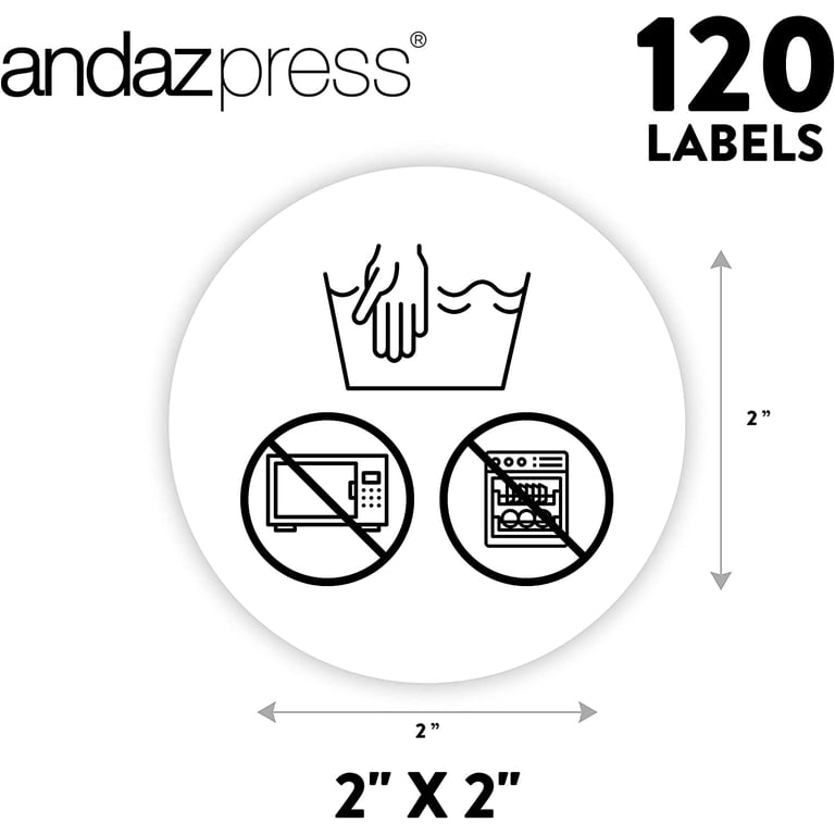Label Land 45-Pack Custom Label Stickers - 2.5" X 0.7", Waterproof, Dishwasher Safe, Peel & Stick